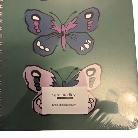 Vera Bradley Small Spiral Notebook WILD PRAIRIE Butterfly 160 Sheets Interior Po - Picture 3 of 4
